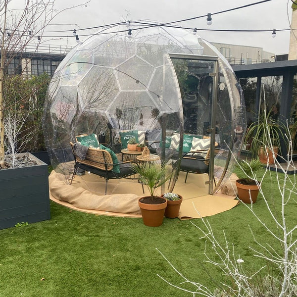 3.5m Aura Dome installed at John Lewis department store roof garden in London