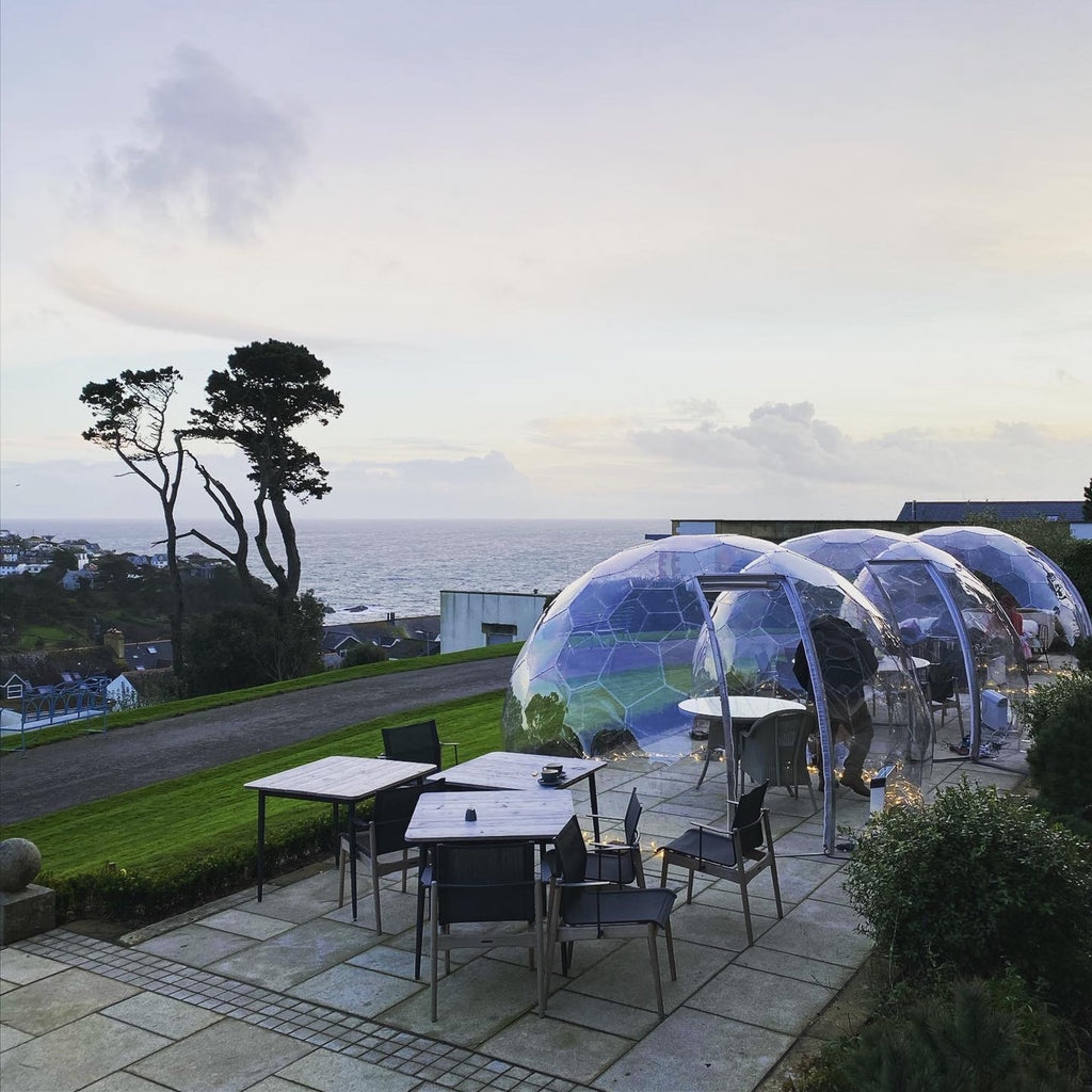 D3.6m Perspex domes at the Fowey Hotel, Cornwall