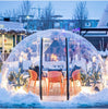 3.6m outdoor garden dome set up for dining in the snow