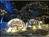 video of the 3.6m outdoor garden dome in the snow for a restaurant experience